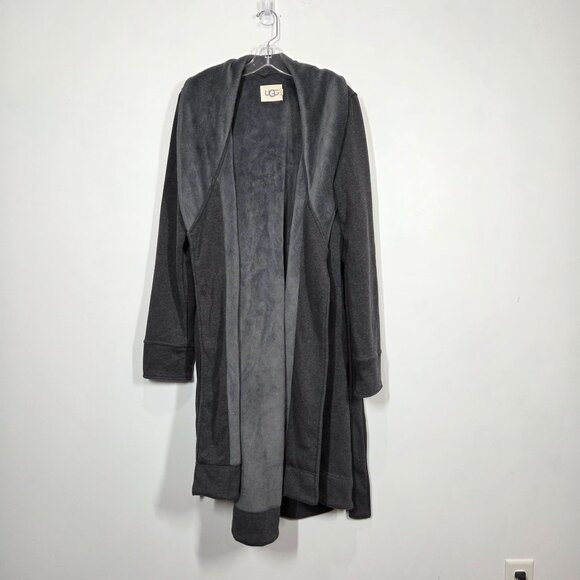 Ugg Robe Womens Medium Gray Duffield II Shawl Collar Plush Soft Cozy Luxury - Picture 10 of 14